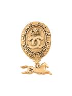 Chanel Vintage Emblem Horse Brooch - Gold