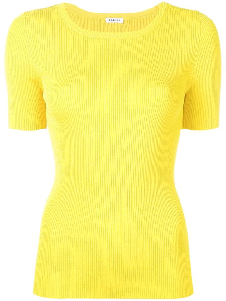 P.a.r.o.s.h. Ribbed Knitted Top - Yellow