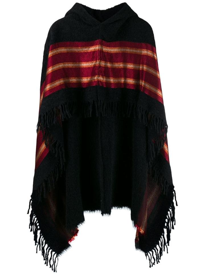 Uma Wang Hooded Poncho - Black