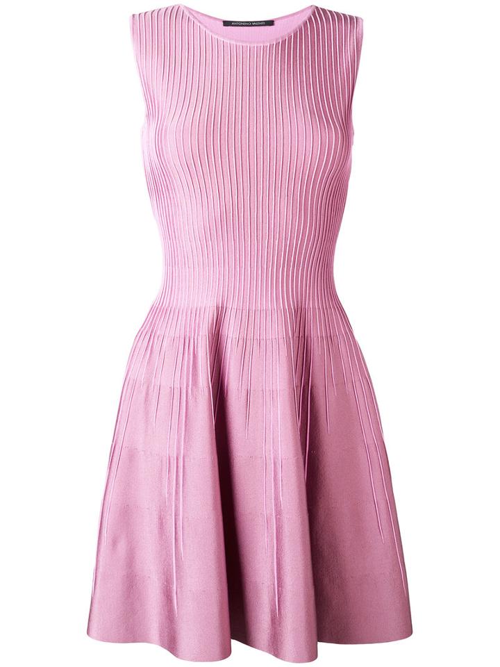 Antonino Valenti Giglio Skater Dress, Women's, Size: 42, Pink/purple, Silk/nylon/viscose/spandex/elastane