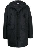 Cp Company Hooded Parka Coat - Black