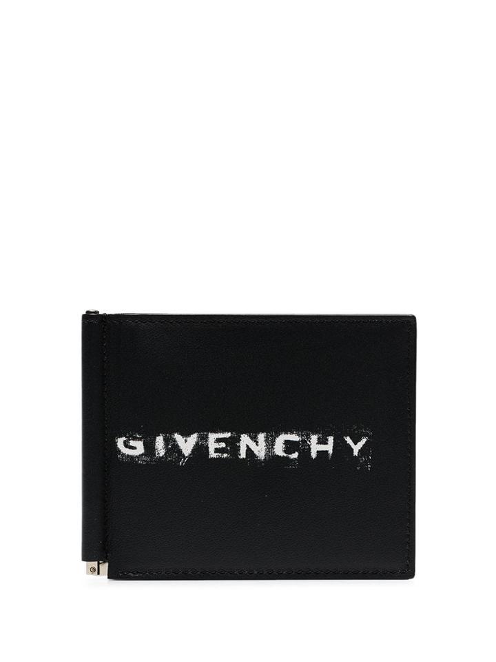 Givenchy Faded Logo Print Wallet - Black
