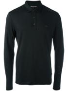 Michael Kors Longsleeved Polo Shirt, Men's, Size: Xxxl, Black, Cotton