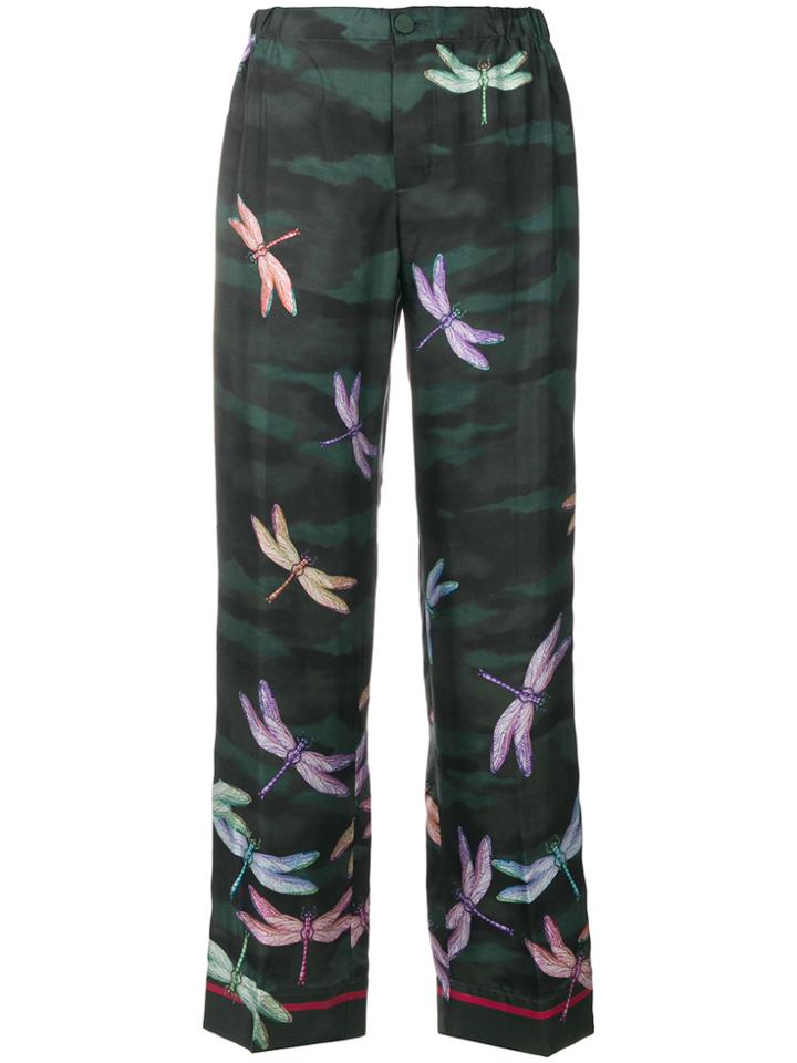 F.r.s For Restless Sleepers Dragonfly Print Trousers - Multicolour