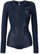 Jacquemus Ribbed Knitted Body - Blue