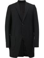Rick Owens - Single-breasted Coat - Men - Cotton/nylon/cupro/alpaca - 48, Black, Cotton/nylon/cupro/alpaca