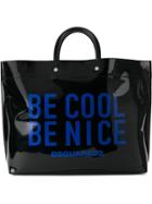 Dsquared2 Be Cool Be Nice Tote Bag - Black