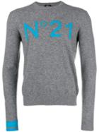 Nº21 Intarsia Logo Sweater - Grey