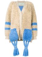 Off-white Tassel Detail Cardi-coat - Neutrals