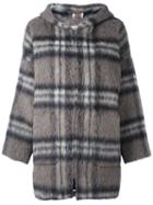 P.a.r.o.s.h. Checked Hooded Zipped Coat