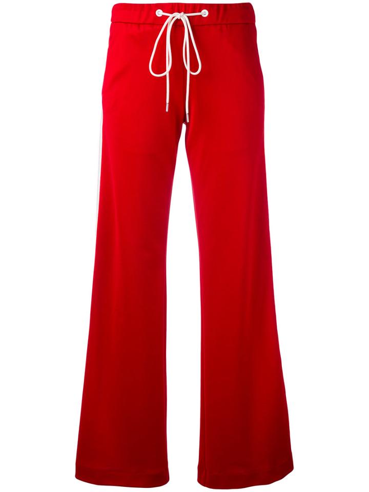 Dondup - Striped Flared Track Pants - Women - Cotton/polyester - 40, Red, Cotton/polyester