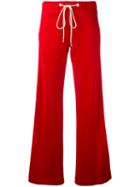 Dondup - Striped Flared Track Pants - Women - Cotton/polyester - 40, Red, Cotton/polyester