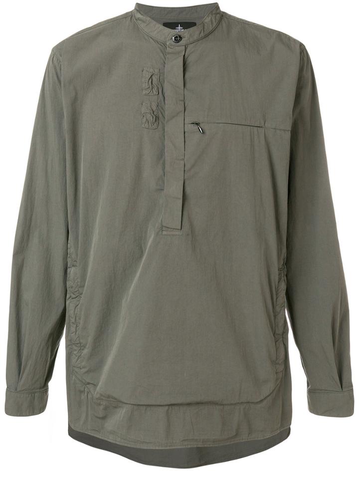 Stone Island Shadow Project Zip Pocket Tunic Top - Green