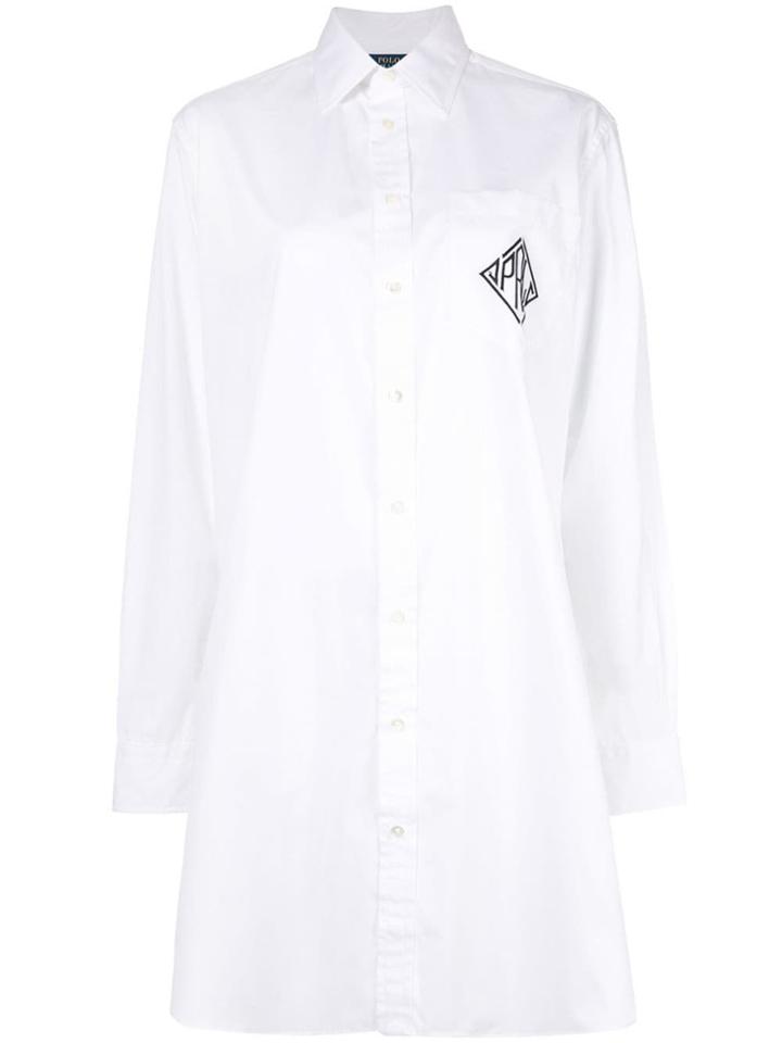 Polo Ralph Lauren Oversized Logo Patch Shirt - White