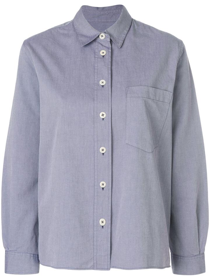 Margaret Howell Pocket Swing Shirt - Blue
