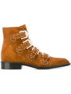 Givenchy Studded Ankle Boots - Brown