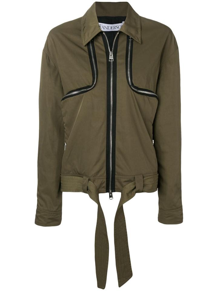 Jw Anderson Two-way Zip Jacket - Green