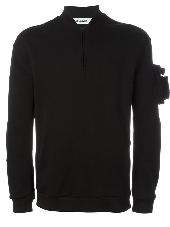 Chalayan Classic Pullover, Men's, Size: 48, Black, Cotton