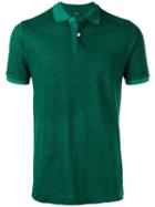 Zanone Floral Polo Shirt, Men's, Size: Large, Green, Cotton