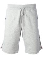 Moncler Signature Trim Shorts, Men's, Size: Xl, Grey, Cotton