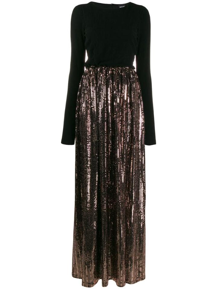 Just Cavalli Sequin Skirt Gown - Black