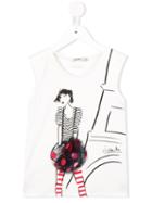 Junior Gaultier - Girl Print Top - Kids - Spandex/elastane/viscose - 6 Yrs, White
