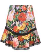 Alice+olivia Floral Print Skirt - Multicolour
