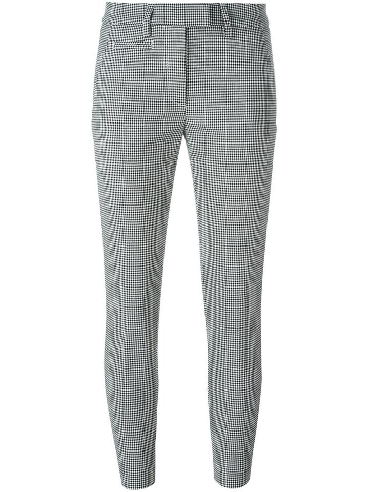 Dondup 'perfect' Houndstooth Trousers, Women's, Size: 27, Black, Polyester/spandex/elastane/virgin Wool