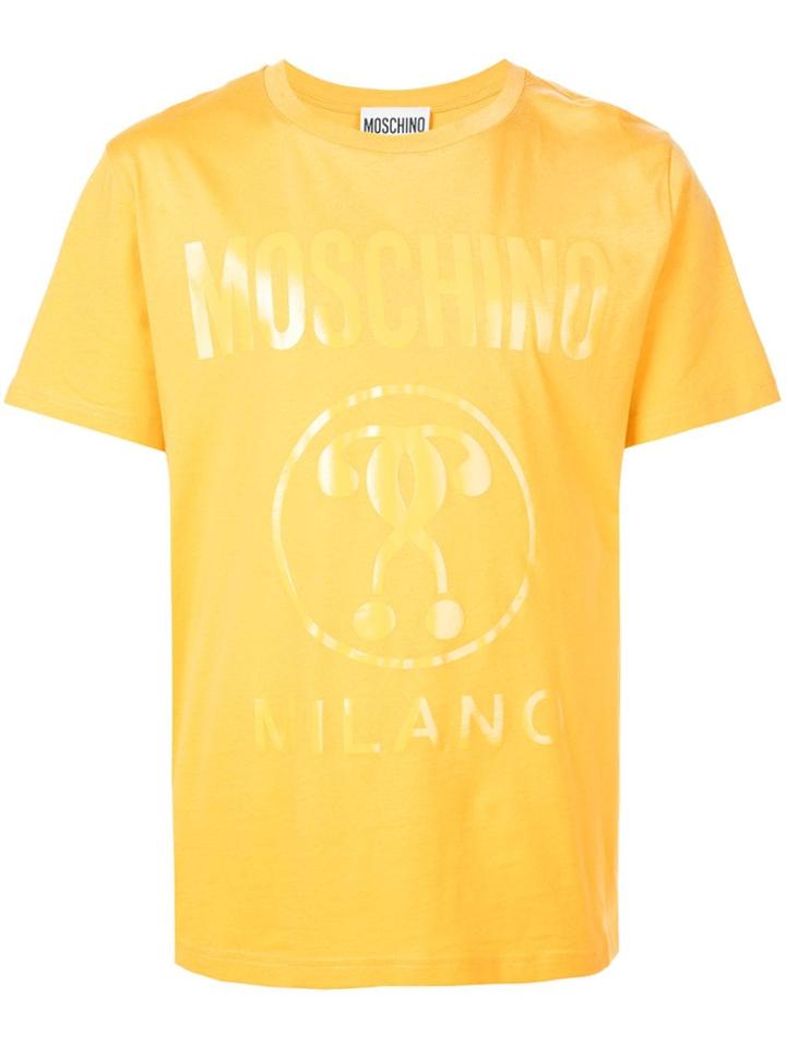 Moschino Tonal Logo Print T-shirt - Yellow