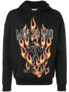 Moschino Fired Printed Hoodie - Black