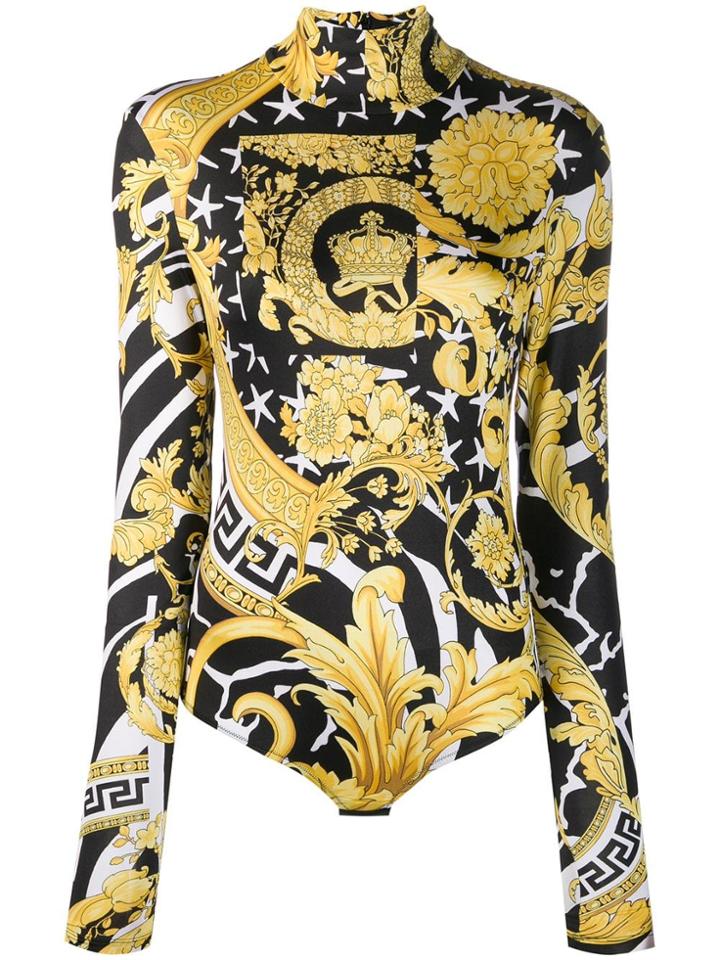 Versace Savage Barocco Bodysuit - Yellow