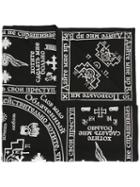 Ktz - Church Print Scarf - Unisex - Cotton - One Size, Black, Cotton