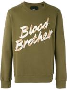 Blood Brother - Appliquéd Sweatshirt - Men - Cotton - Xs, Green, Cotton