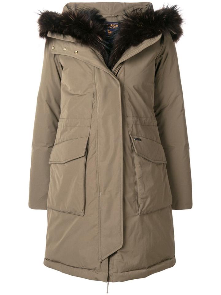 Woolrich Padded Parka Coat - Green