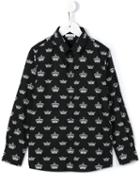 Dolce & Gabbana Kids Crown Print Shirt, Boy's, Size: 8 Yrs, Black