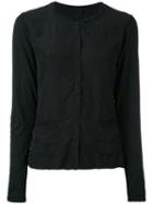 Kristensen Du Nord - Pocket Detail Top - Women - Silk/cotton - 2, Black, Silk/cotton
