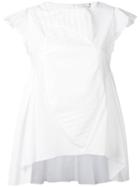 Capucci Asymmetric Origami Blouse, Women's, Size: 46, White, Cotton