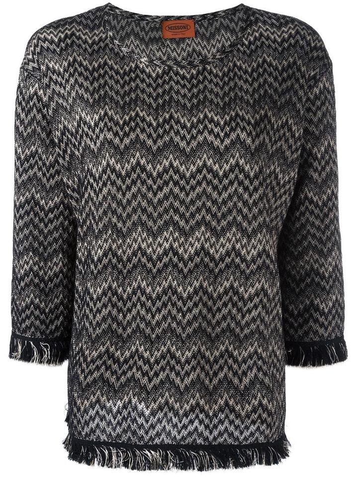 Missoni Patterned Jumper, Women's, Size: 46, Black, Viscose/wool