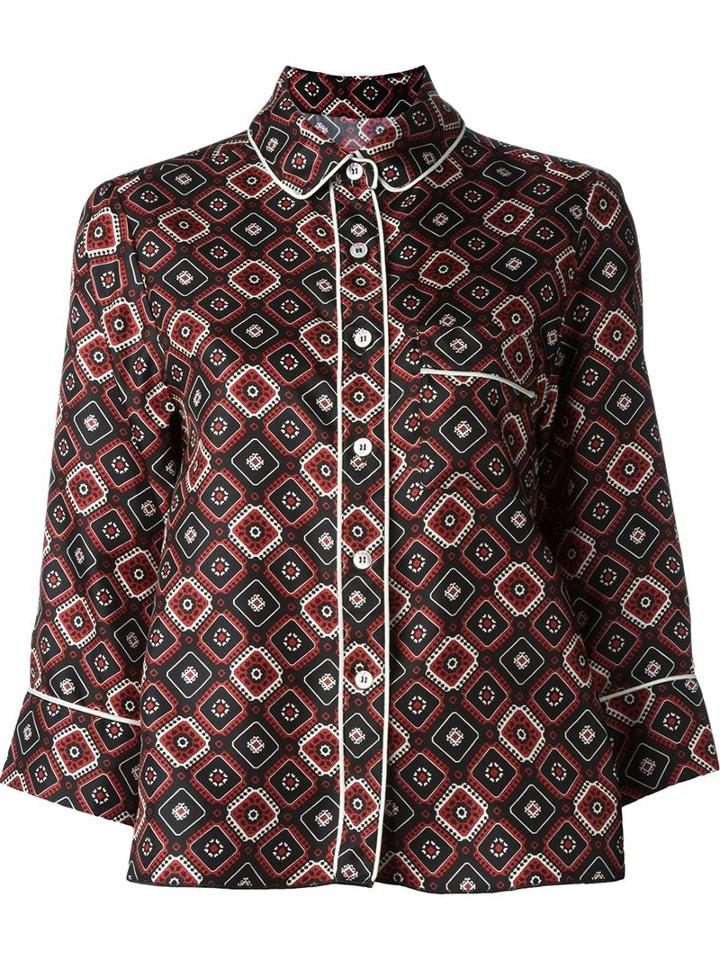 For Restless Sleepers Printed Silk Shirt