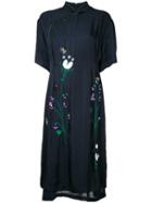 Muveil - Embroidered Dress - Women - Cupro - 36, Blue, Cupro