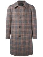 Marc Jacobs Tartan Buttoned Coat, Men's, Size: 46, Virgin Wool/viscose/cotton