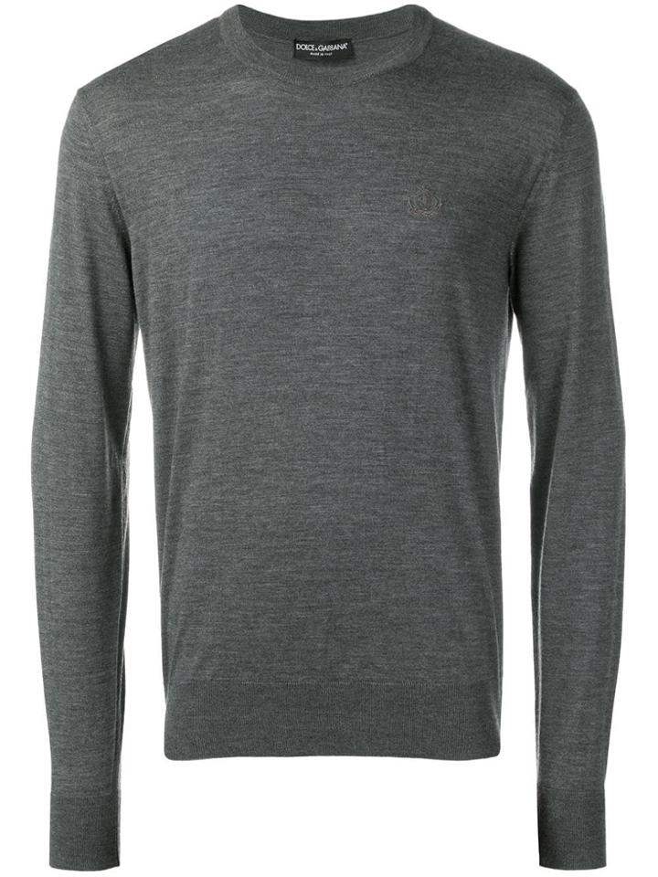Dolce & Gabbana Crew Neck Sweater - Grey