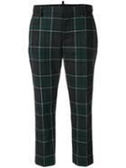 Dsquared2 - Checked Trousers - Women - Polyamide/wool - 38, Green, Polyamide/wool