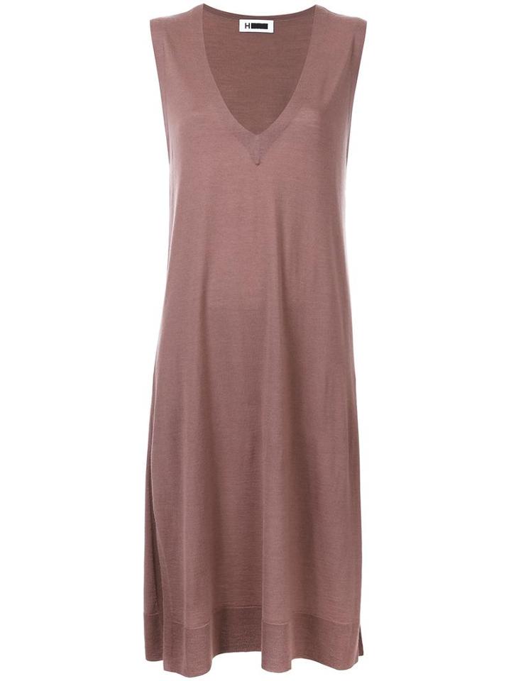 H Beauty & Youth. Side Slits Knit Tank, Women's, Brown, Wool