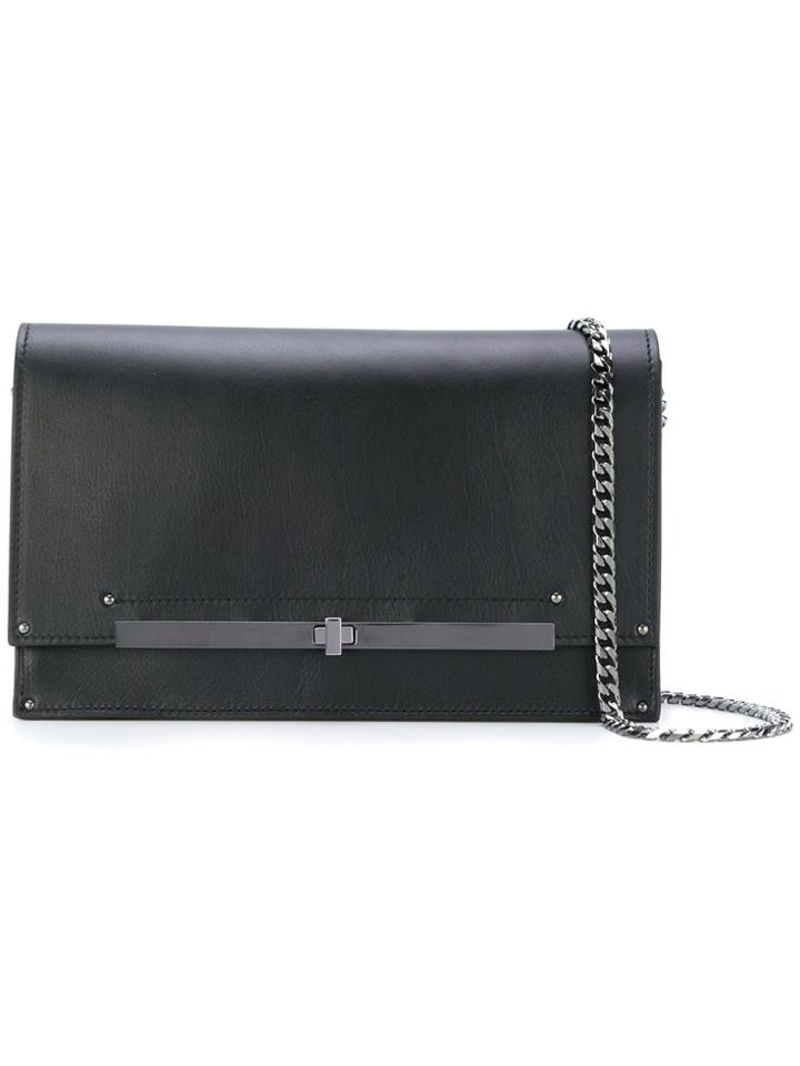 Casadei Metallic Band Shoulder Bag - Black