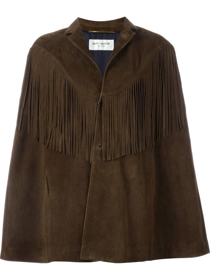 Saint Laurent Fringed Cloak