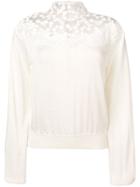 Giambattista Valli Roll Neck Lace Jumper - White