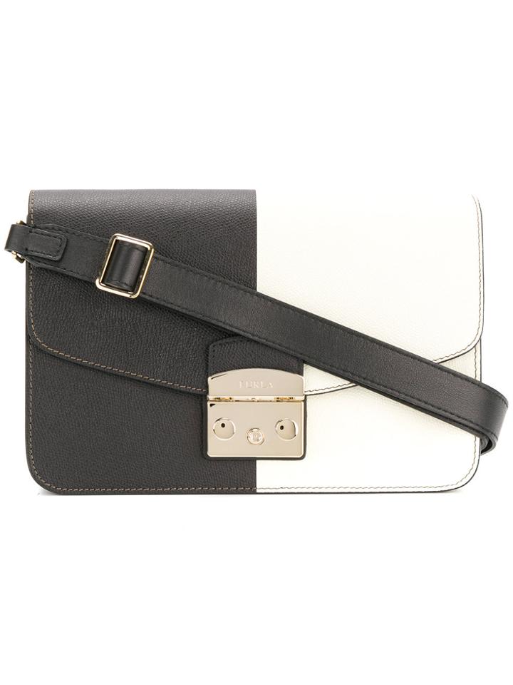 Furla Bicolour Shoulder Bag - Black