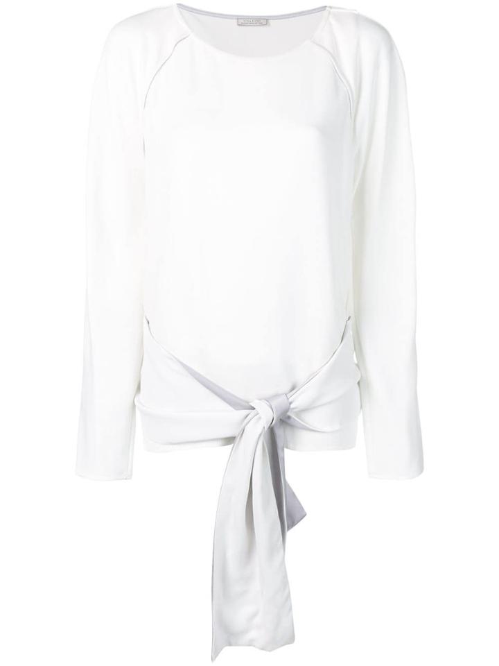 Nina Ricci Shirt Tie Waist Top - White