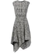 Proenza Schouler - Asymmetric Flared Dress - Women - Silk/acetate/viscose - 6, Black, Silk/acetate/viscose
